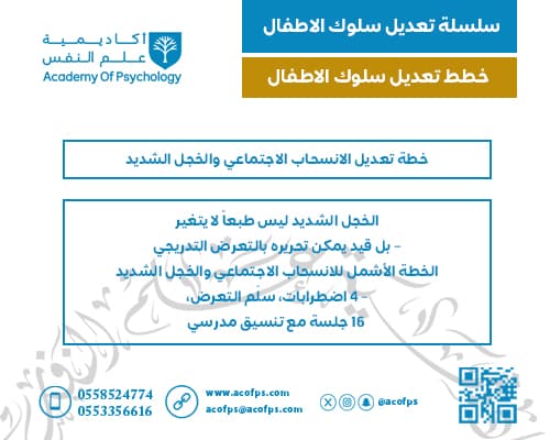 خطة تعديل الانسحاب الاجتماعي والخجل الشديد