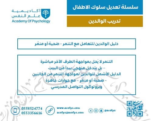دليل الوالدين للتعامل مع التنمر – ضحية أو منمِّر